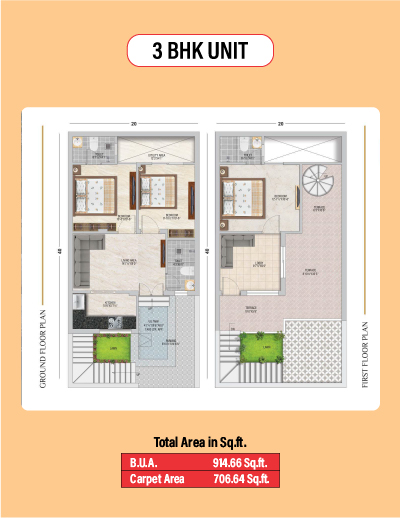 3 BHK site Plan